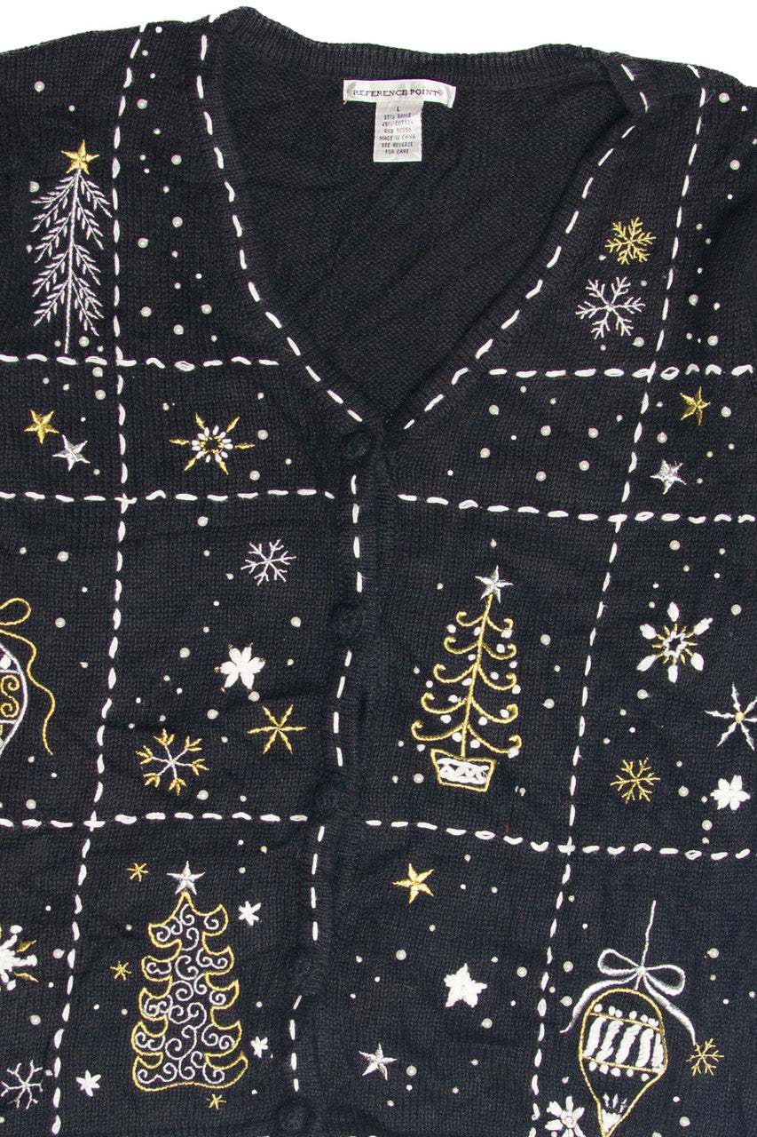 Vintage Black Ugly Christmas Cardigan 63107