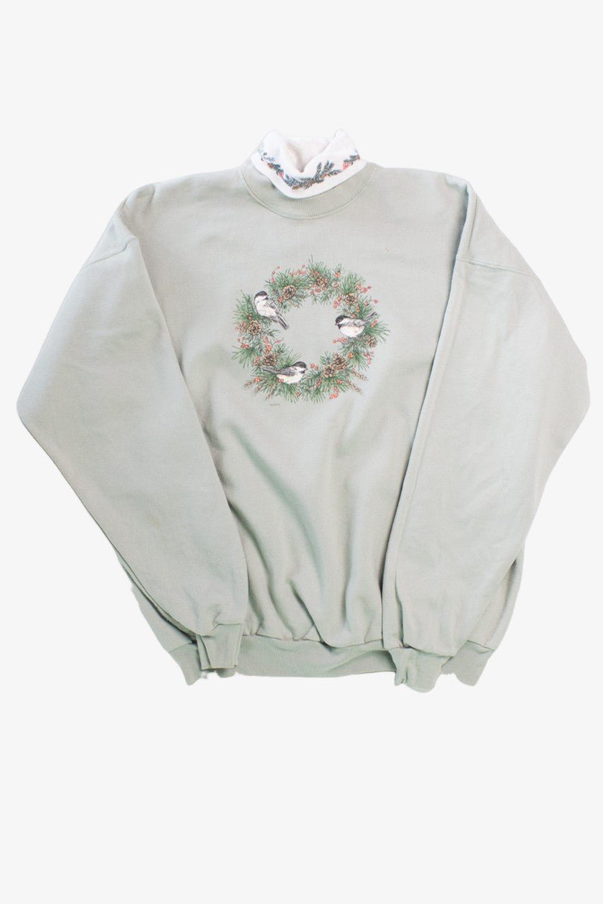 Bird Wreath Ugly Christmas Sweatshirt 55559