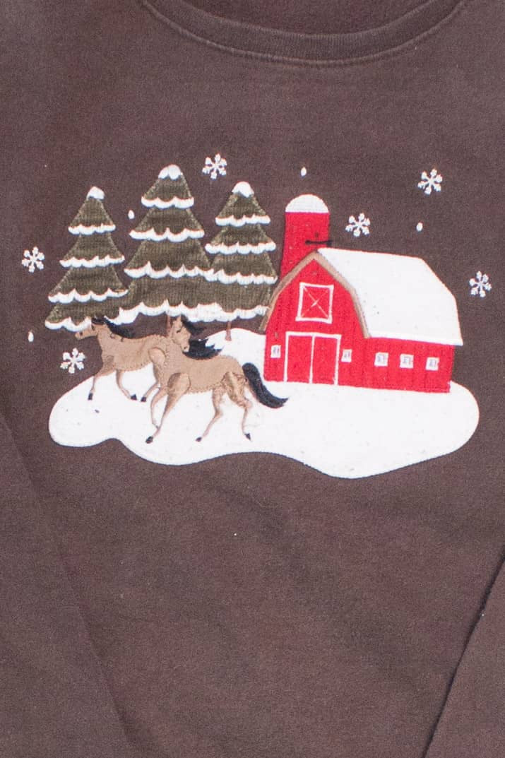 Horses Ugly Christmas Sweatshirt 55583