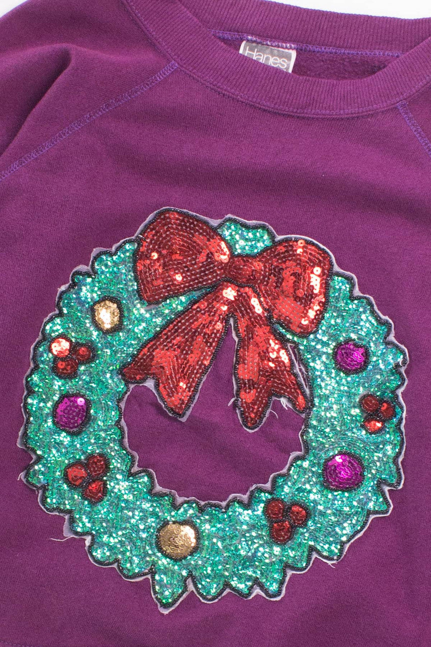 Vintage Sequin Wreath Sweatshirt