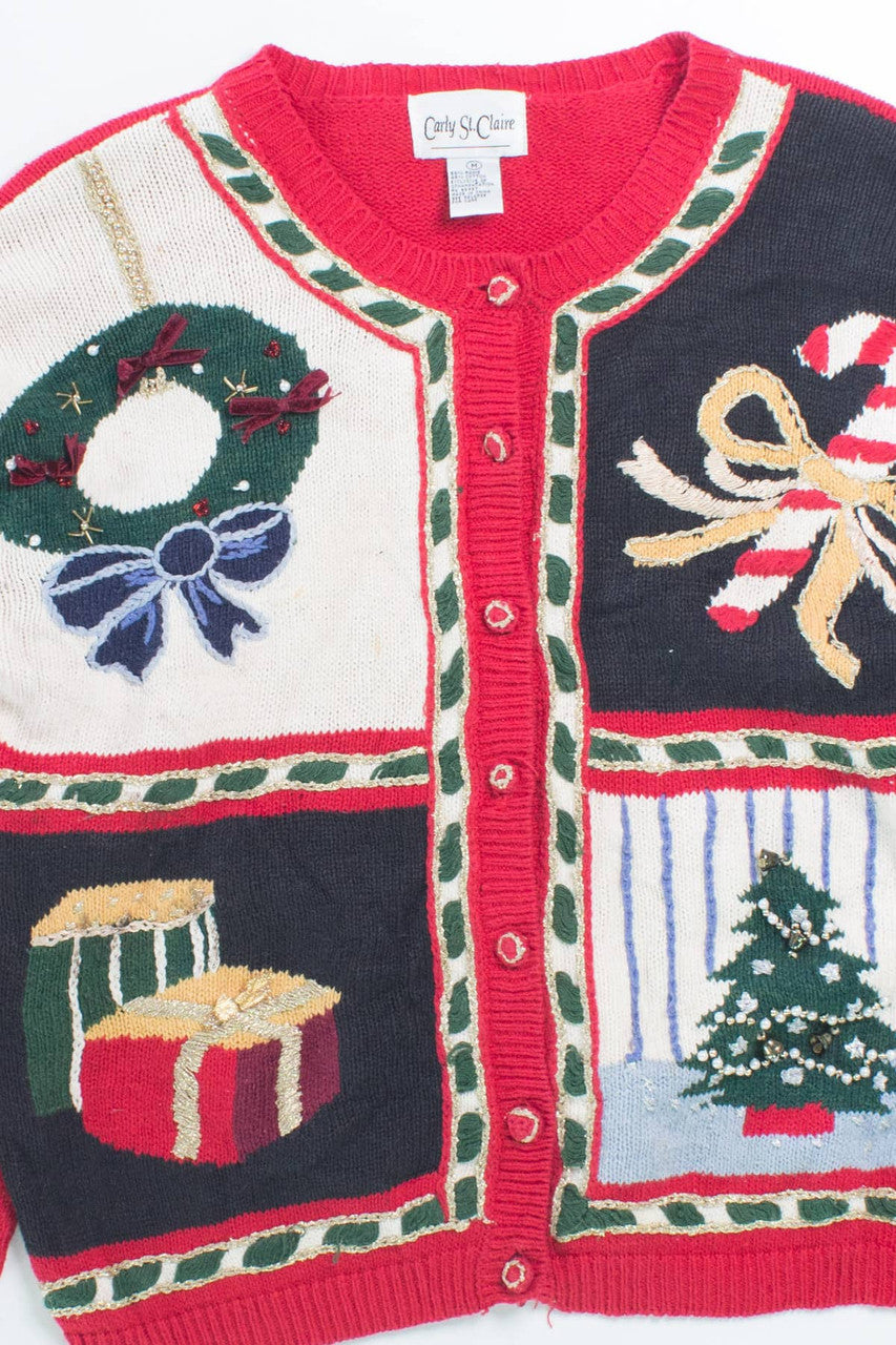 Red Ugly Christmas Cardigan 55879