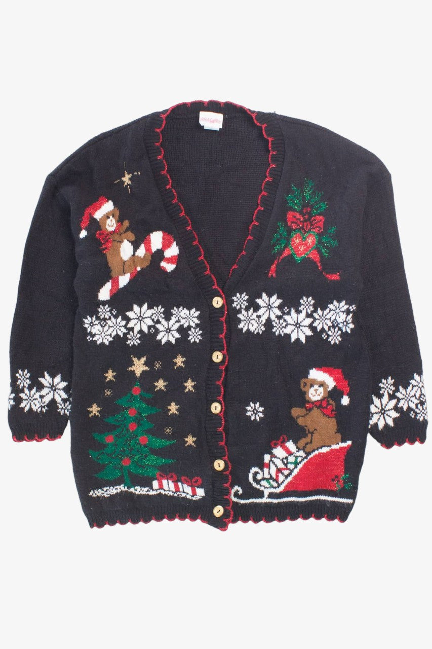 Black Ugly Christmas Cardigan 55897