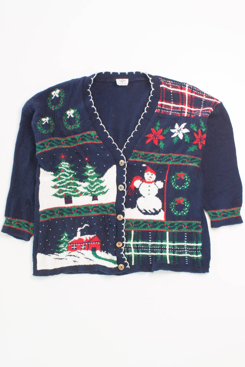 Blue Ugly Christmas Cardigan 55918