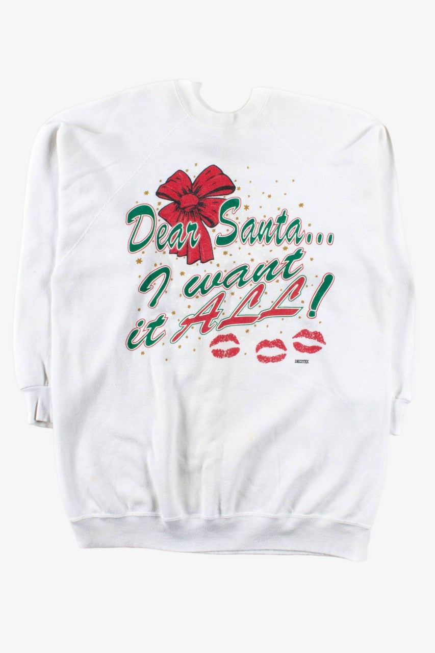 I Want It All Vintage Christmas Sweatshirt