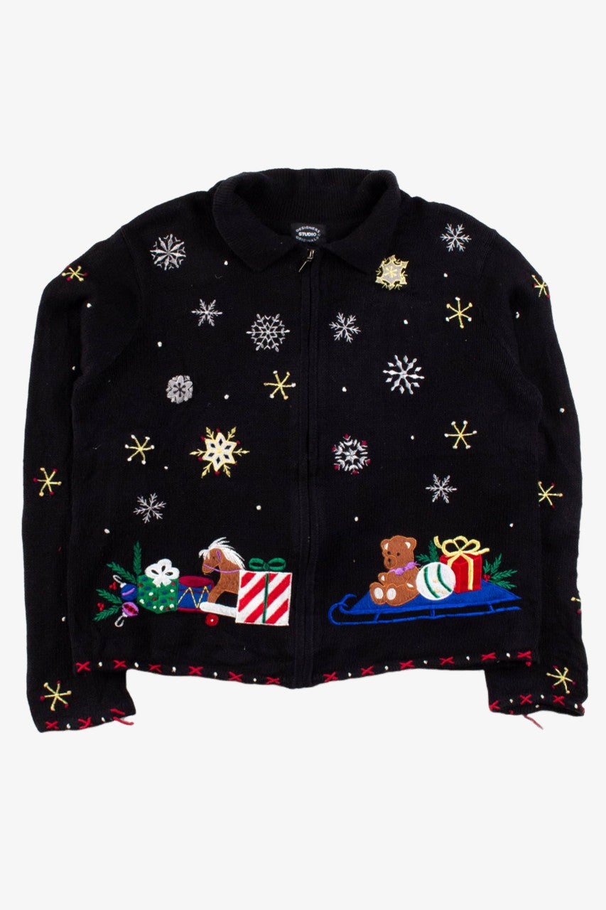 Black Ugly Christmas Cardigan 56325