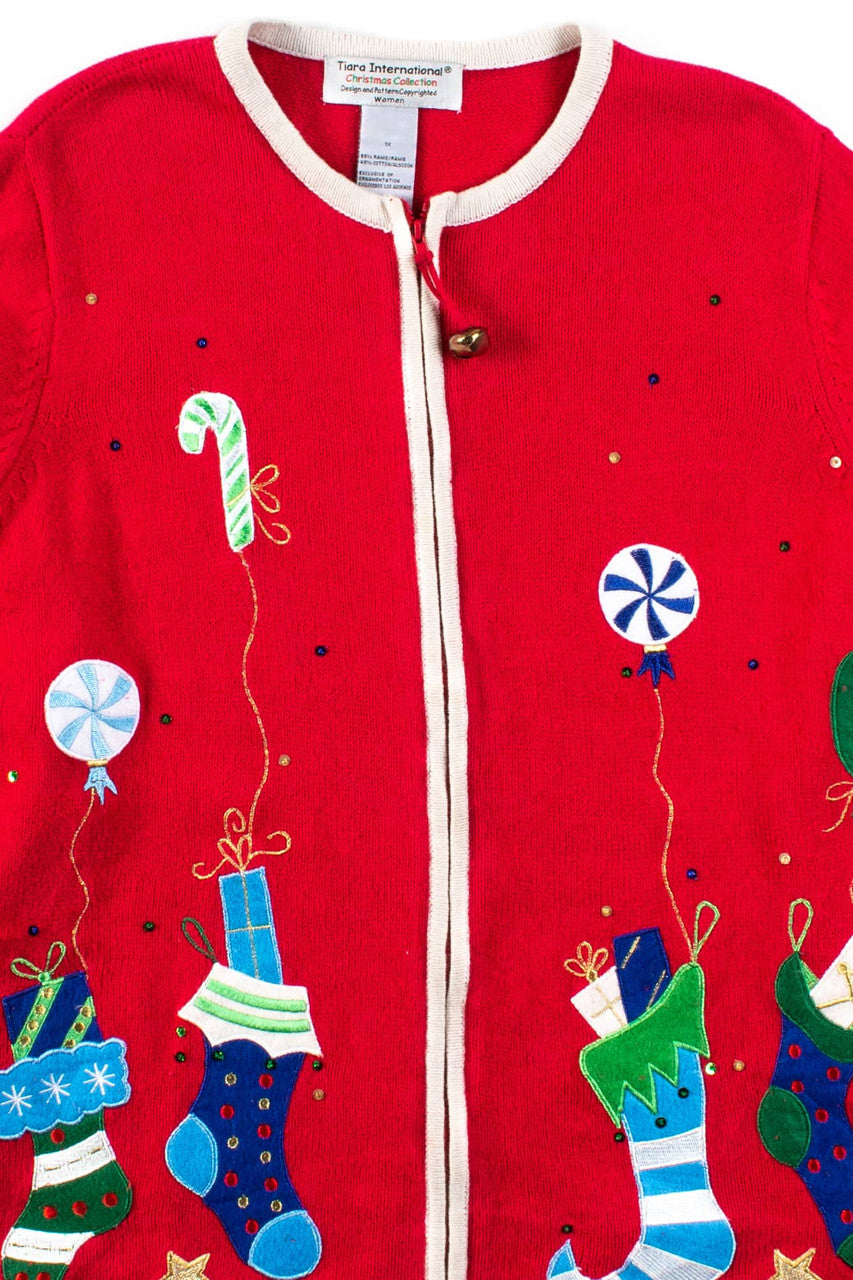 Red Ugly Christmas Cardigan 56328