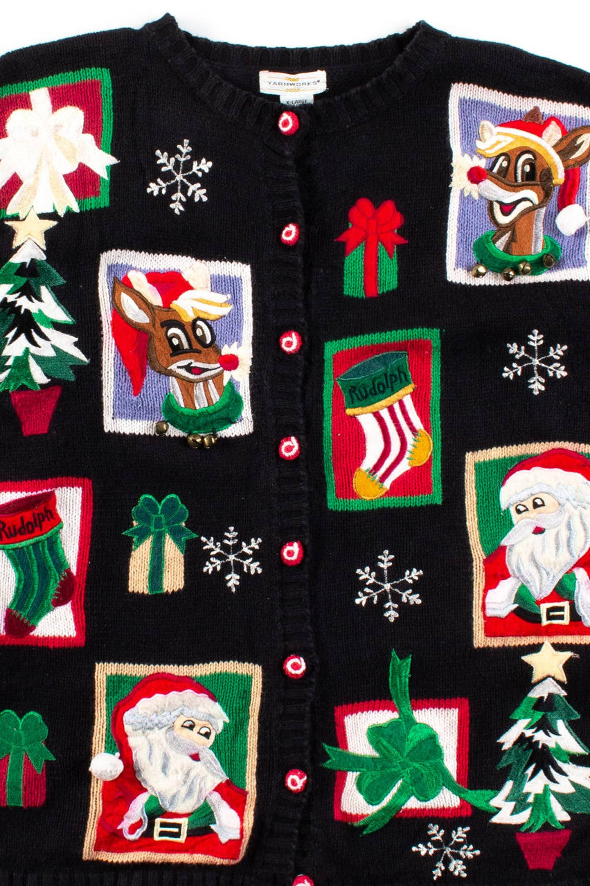 Black Ugly Christmas Cardigan 56360