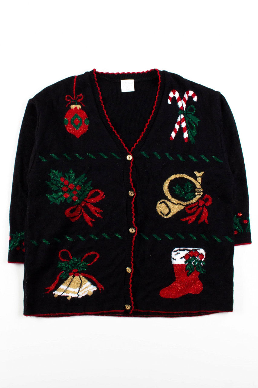 Black Ugly Christmas Cardigan 56431