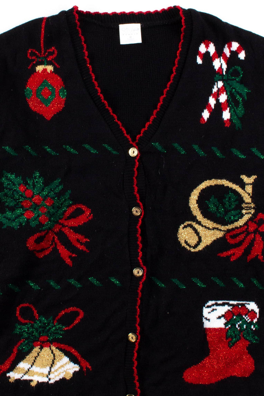 Black Ugly Christmas Cardigan 56431
