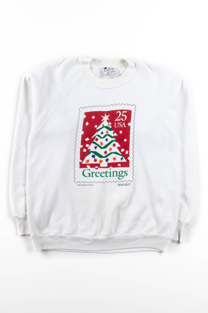 USPS Stamp Ugly Christmas Sweatshirt 56434