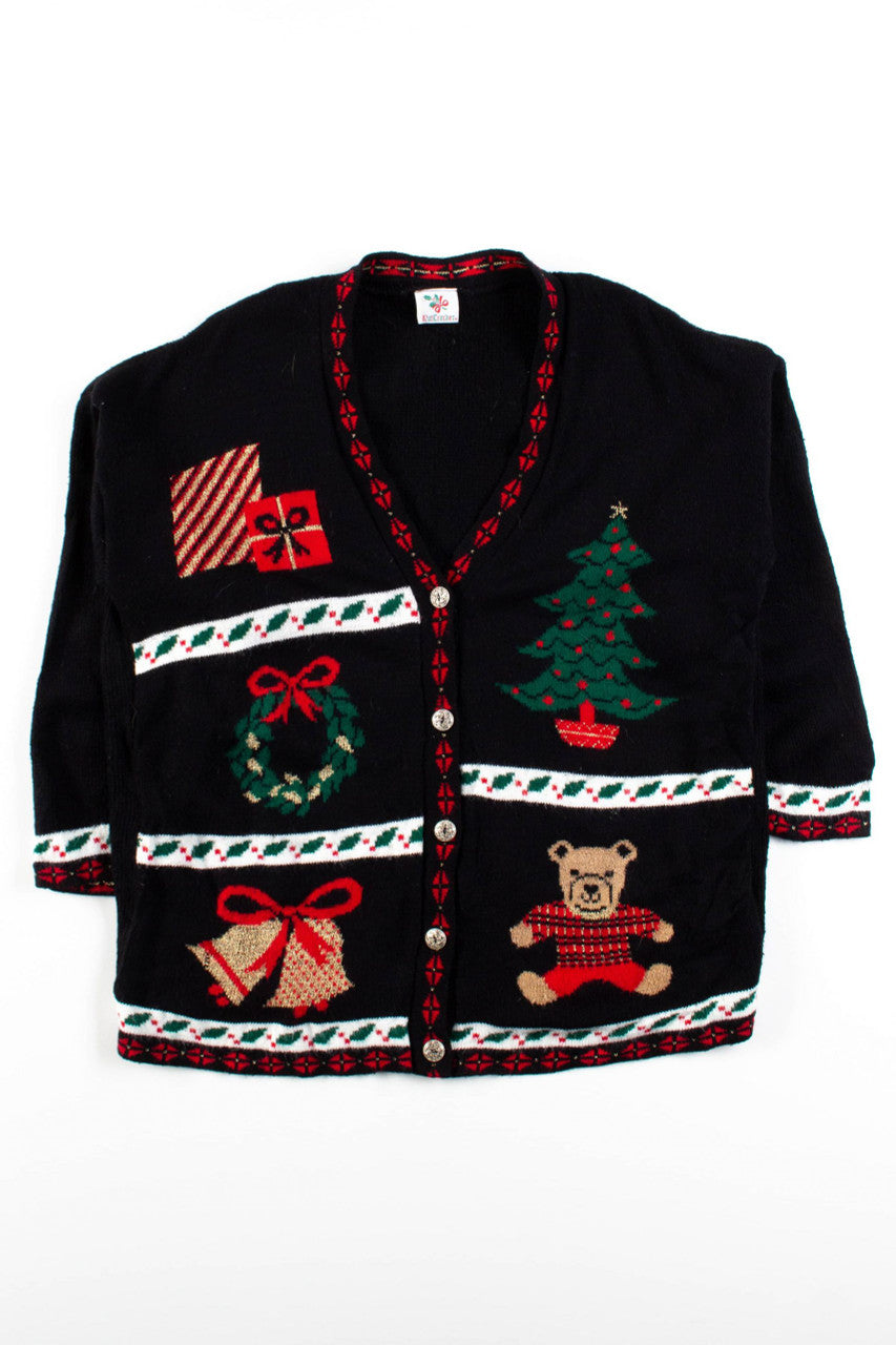 Black Ugly Christmas Cardigan 56479