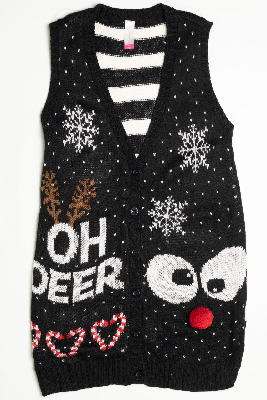 Oh Deer Ugly Christmas Sweater Vest