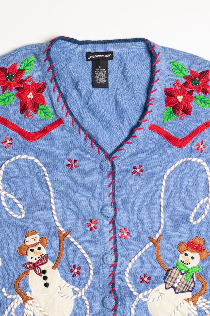 Blue Ugly Christmas Sweater Vest 4