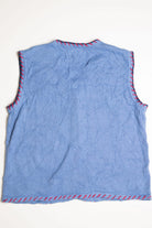 Blue Ugly Christmas Sweater Vest 4