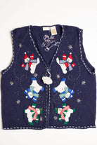 Blue Ugly Christmas Sweater Vest 3