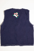 Blue Ugly Christmas Sweater Vest 3