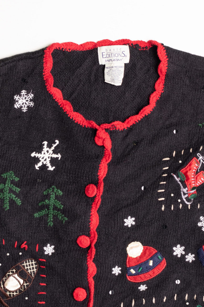 Black Ugly Christmas Cardigan 56818