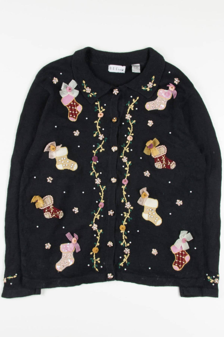 Black Ugly Christmas Cardigan 57010