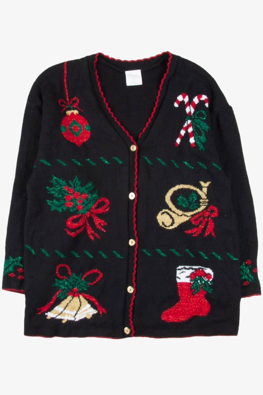 Black Ugly Christmas Cardigan 57029