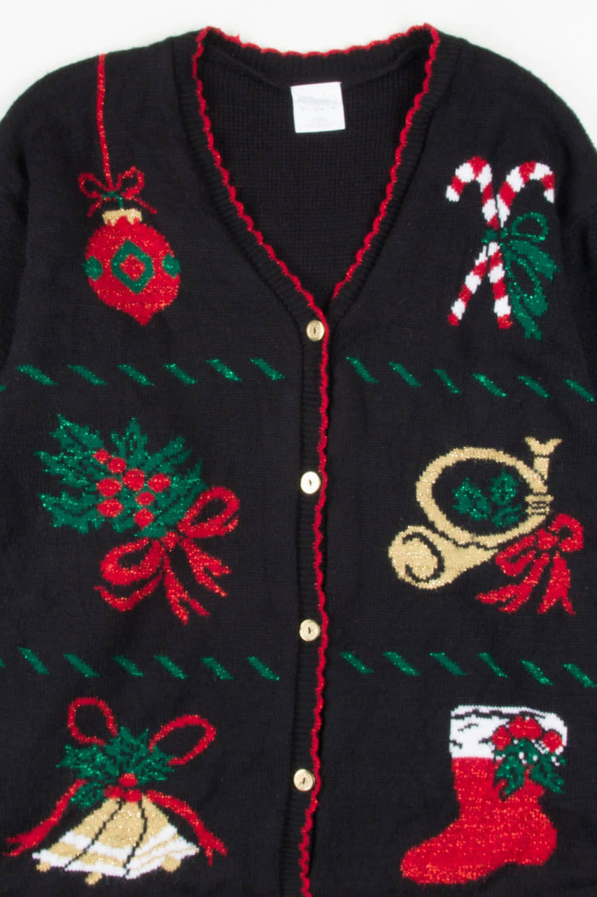 Black Ugly Christmas Cardigan 57029