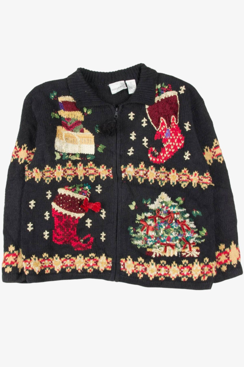 Black Ugly Christmas Cardigan 57031