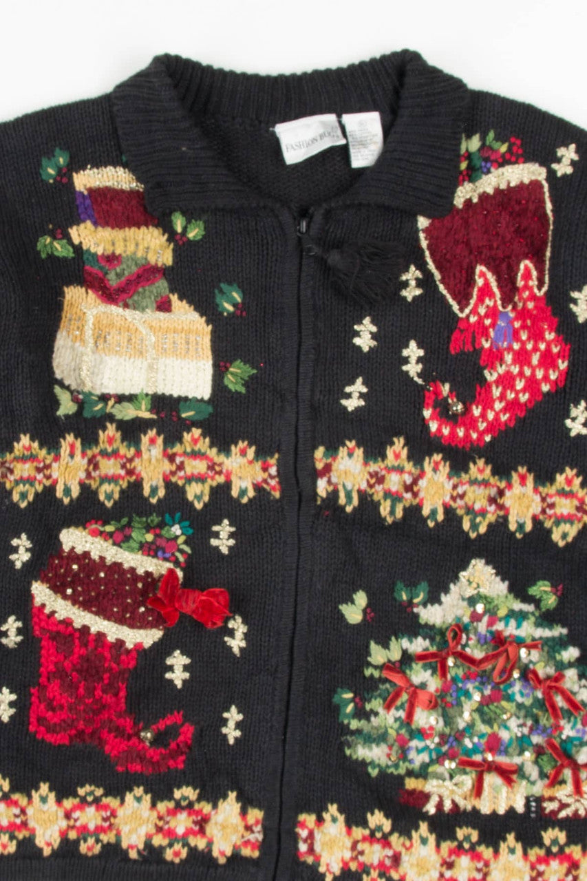 Black Ugly Christmas Cardigan 57031