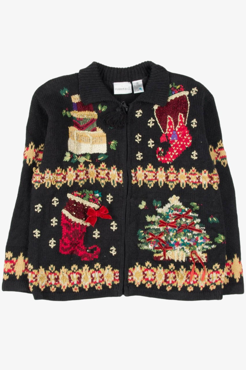 Black Ugly Christmas Cardigan 57033