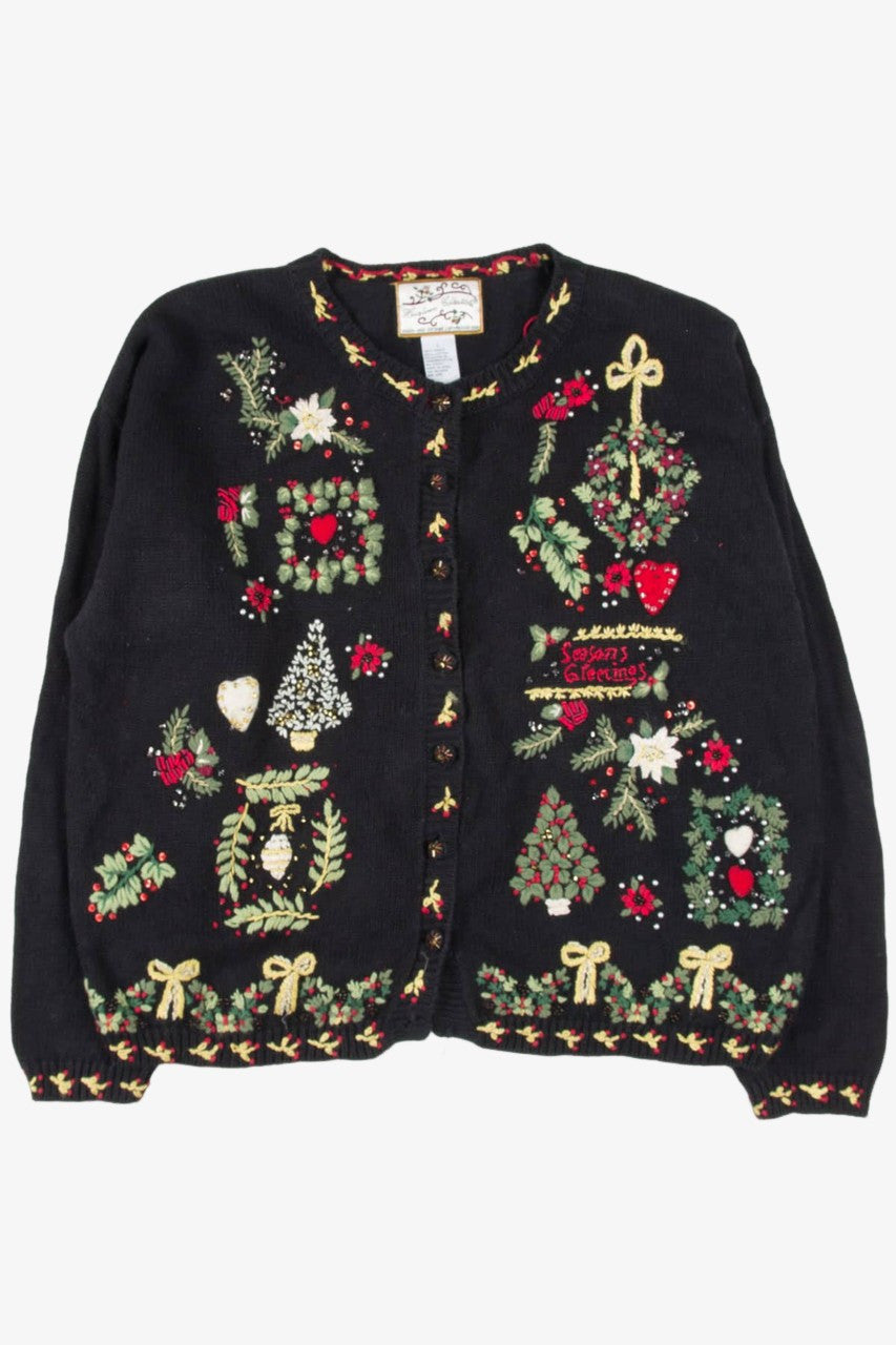 Black Ugly Christmas Cardigan 57037