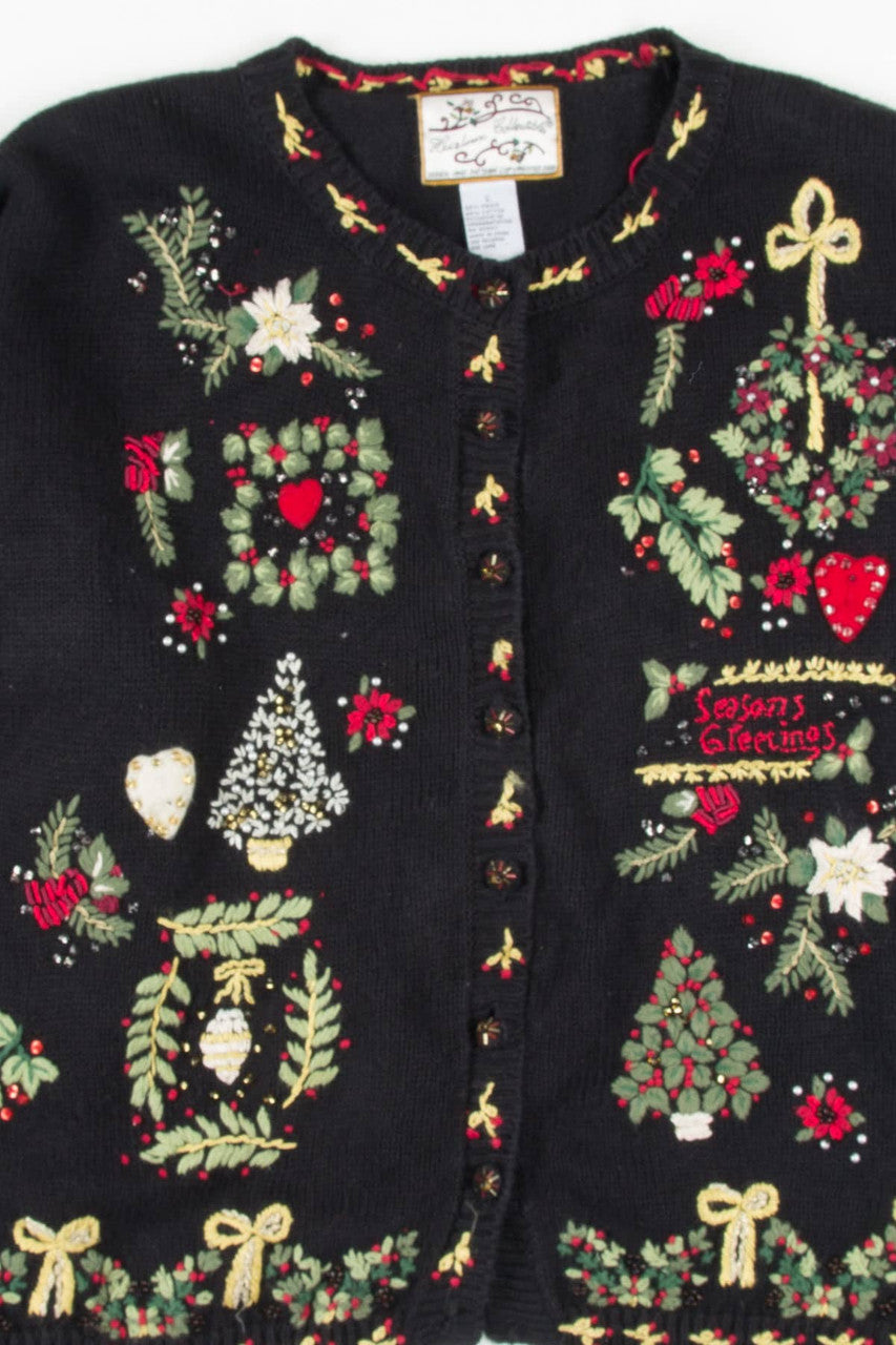 Black Ugly Christmas Cardigan 57037