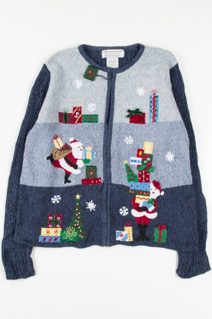 Blue Ugly Christmas Cardigan 57046