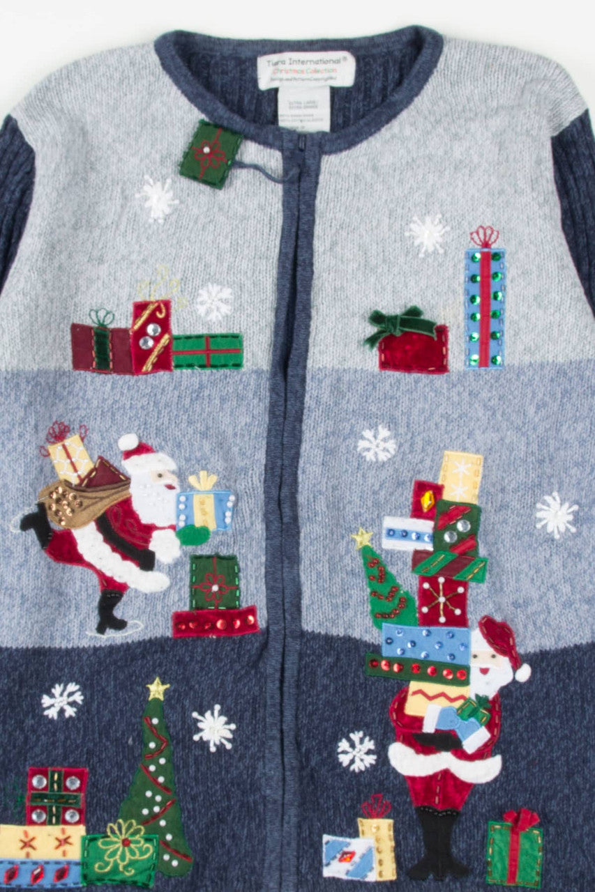 Blue Ugly Christmas Cardigan 57046