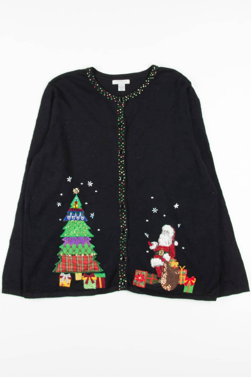 Black Ugly Christmas Cardigan 57067