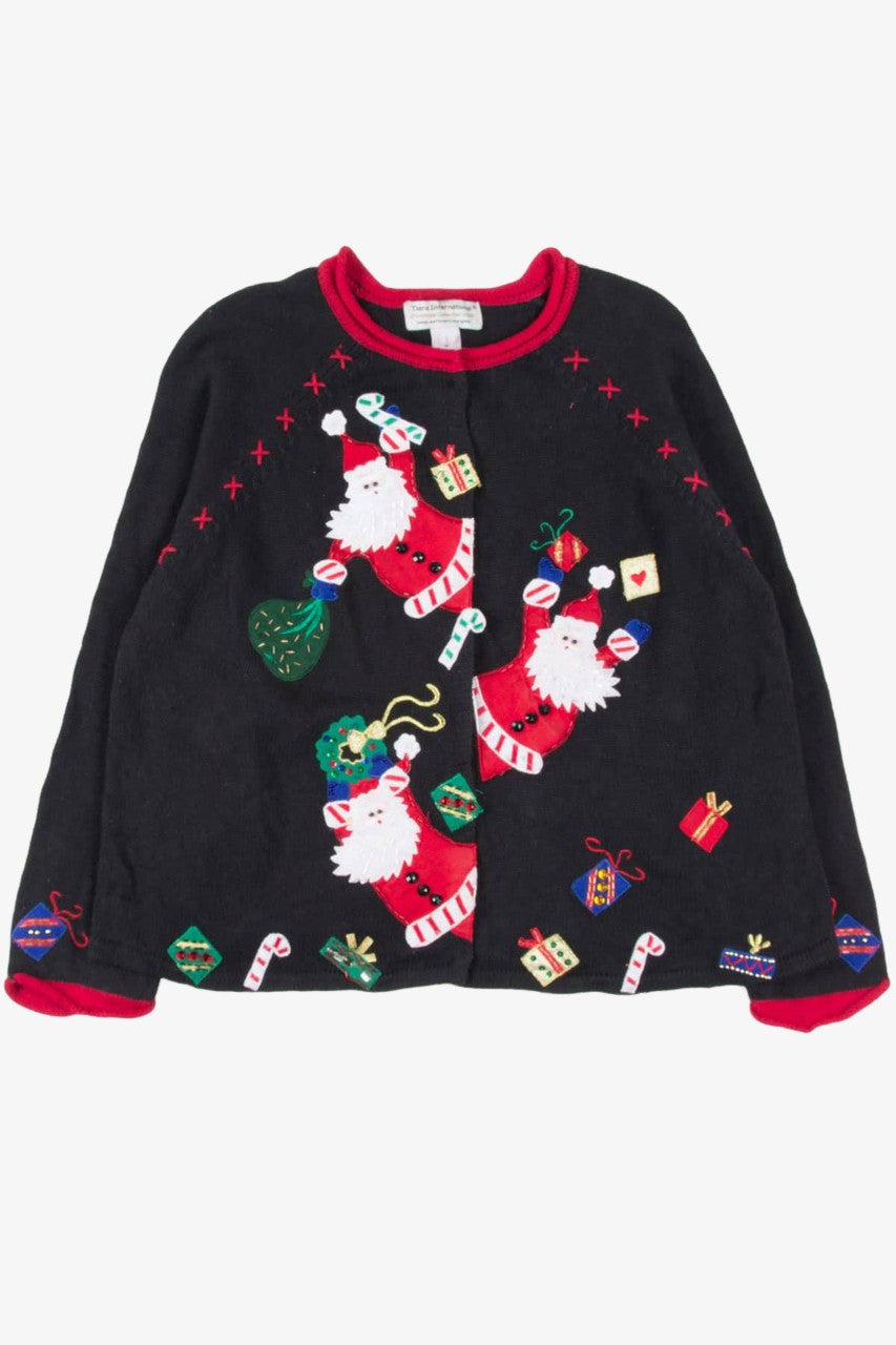 Black Santas Ugly Christmas Cardigan 57070