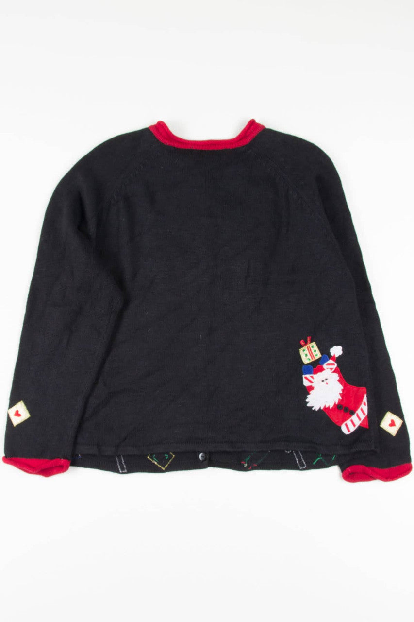 Black Santas Ugly Christmas Cardigan 57070