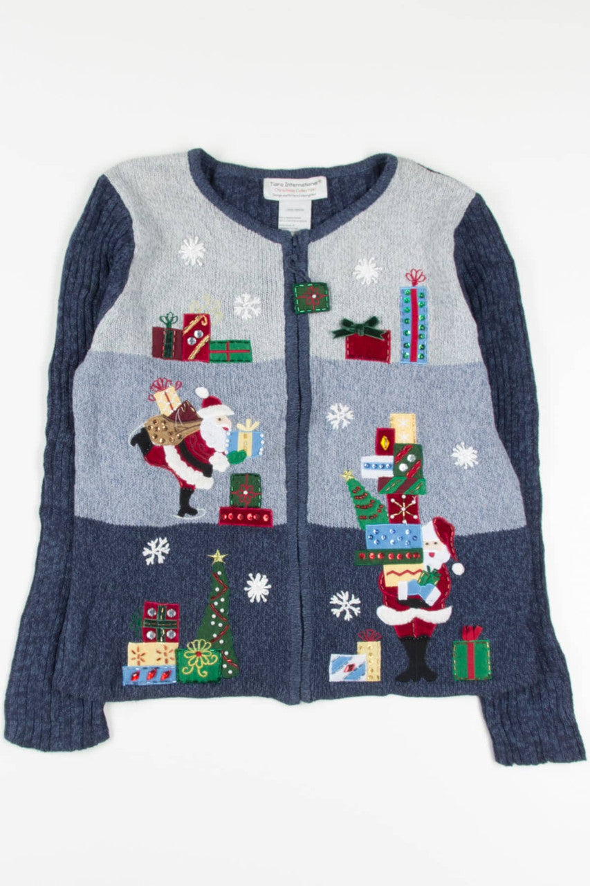 Blue Ugly Christmas Cardigan 57076