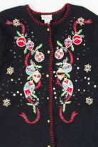 Black Ornaments Ugly Christmas Cardigan 57081