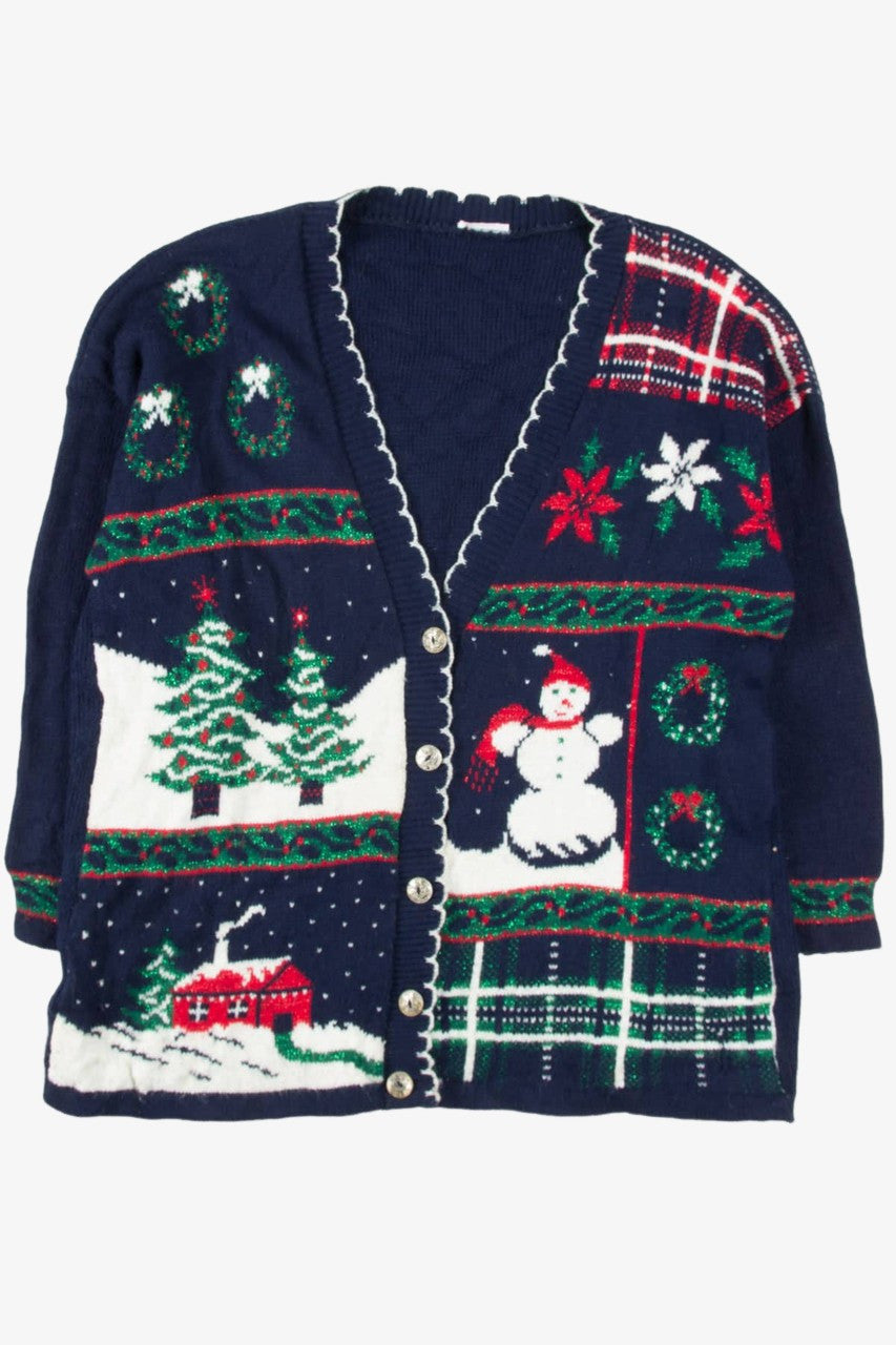 Blue Ugly Christmas Cardigan 57086