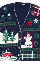 Blue Ugly Christmas Cardigan 57086