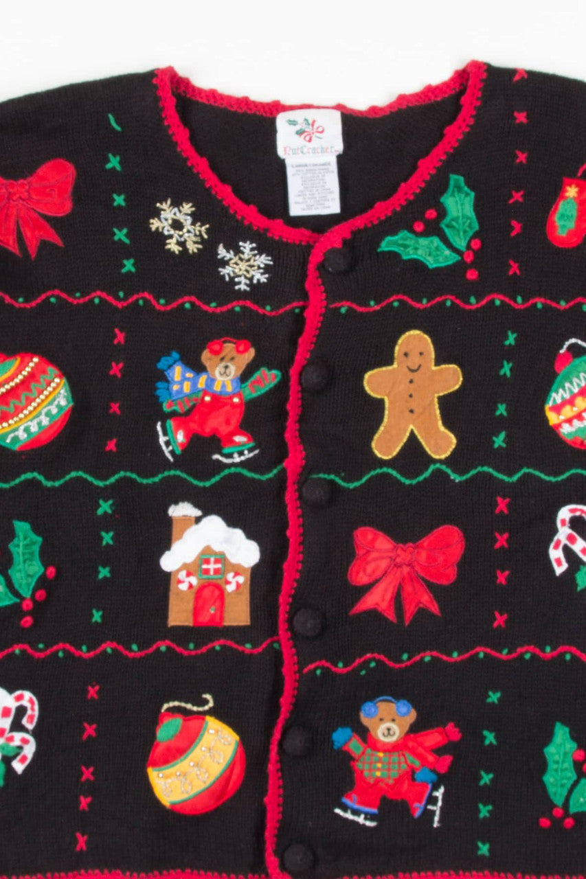 Black Ugly Christmas Cardigan 57089