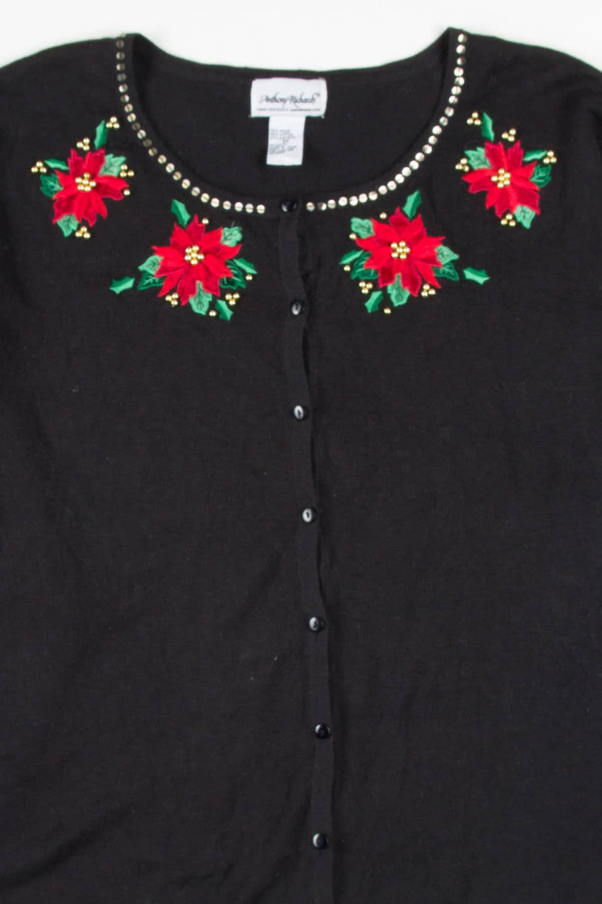 Poinsettia Ugly Christmas Cardigan 57133