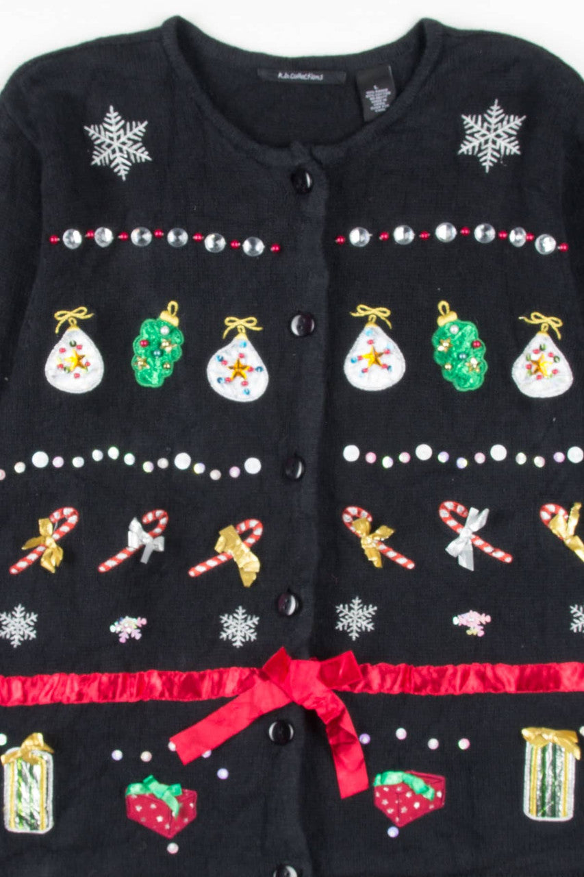 Black Ugly Christmas Cardigan 57138