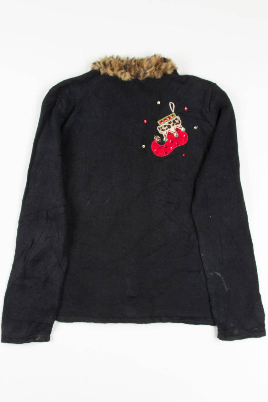 Black Stockings Ugly Christmas Cardigan 57148