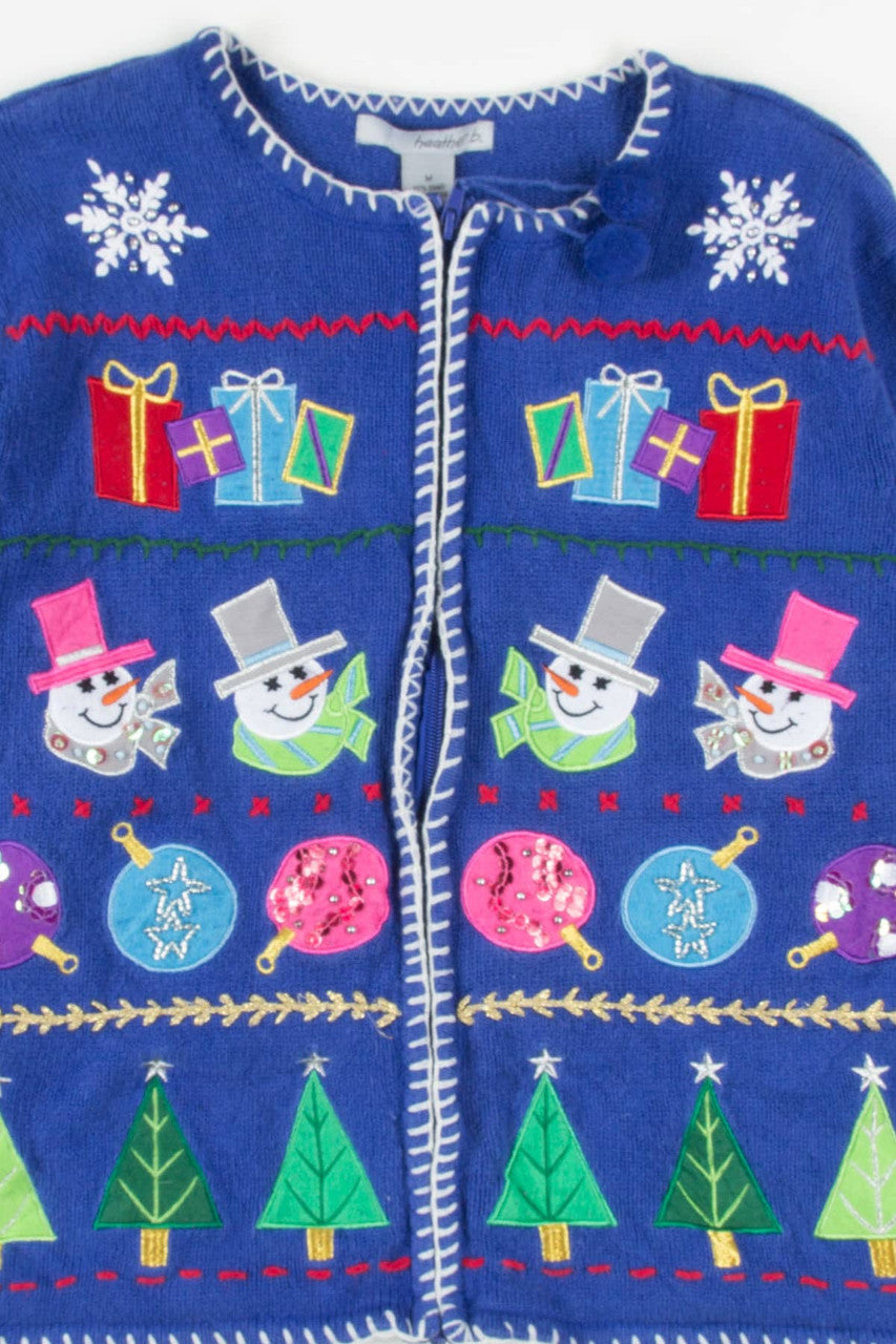 Blue Ugly Christmas Cardigan 57166