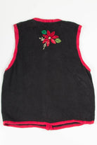 Black Poinsettia Ugly Christmas Vest 57170