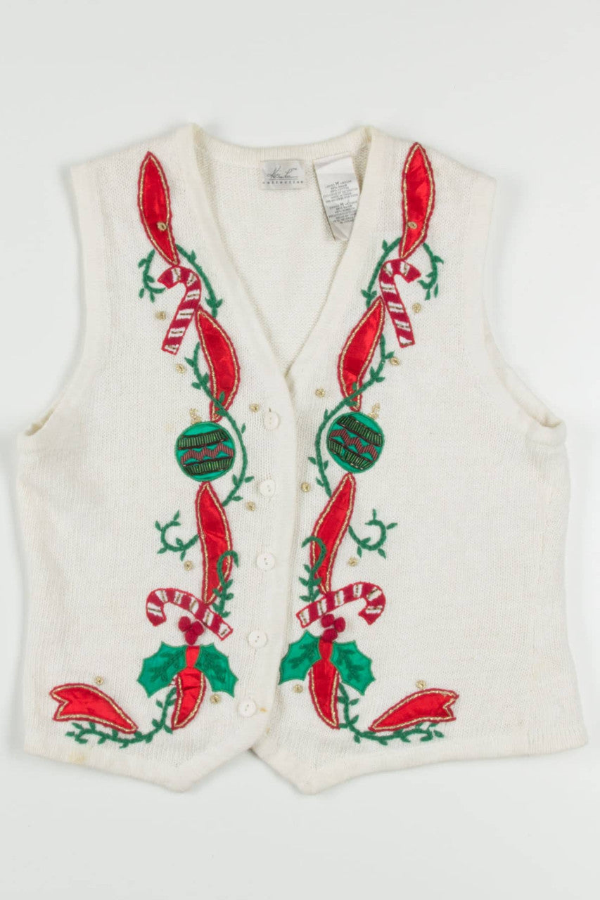 White Ugly Christmas Vest 57184