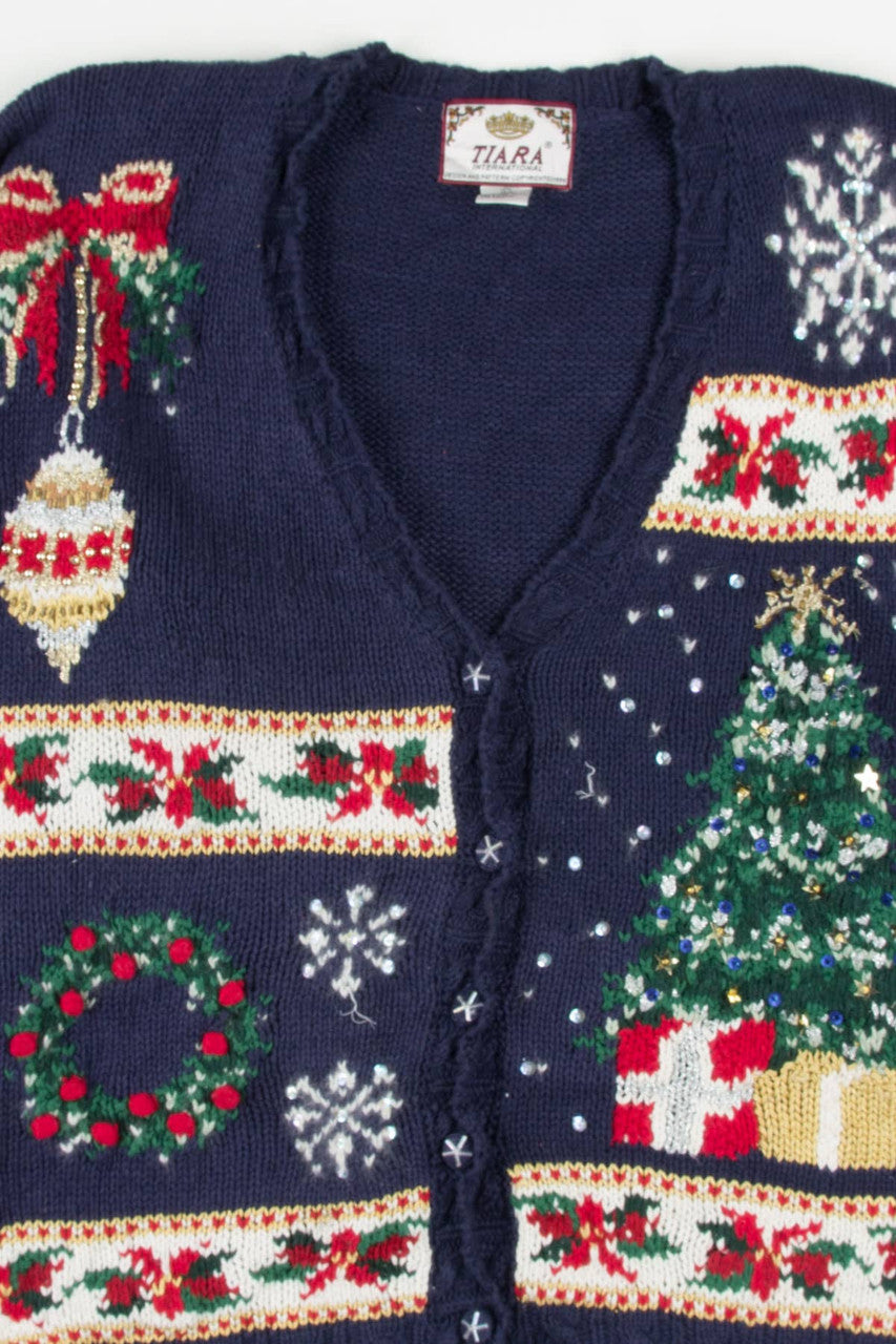 Blue Ugly Christmas Cardigan 57244