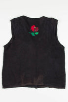 Black Poinsettia Ugly Christmas Vest 57268