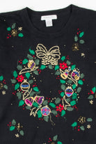 Beaded Wreath Ugly Christmas Pullover 57271