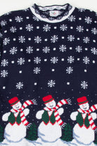 Blue Snowmen Ugly Christmas Pullover 57285