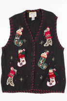 Black Stockings Ugly Christmas Vest 57353